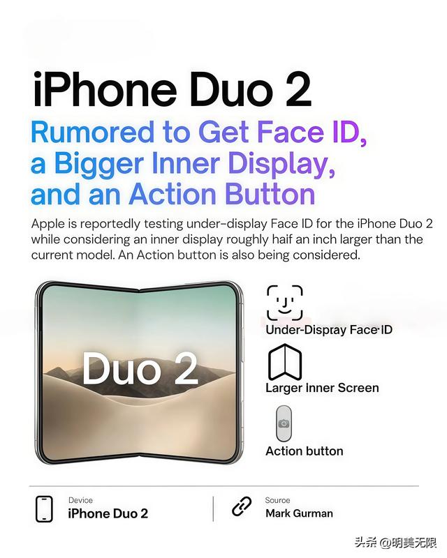 iPhone Duo 2的料已经出来了，苹果要把一代最大的坑填上！