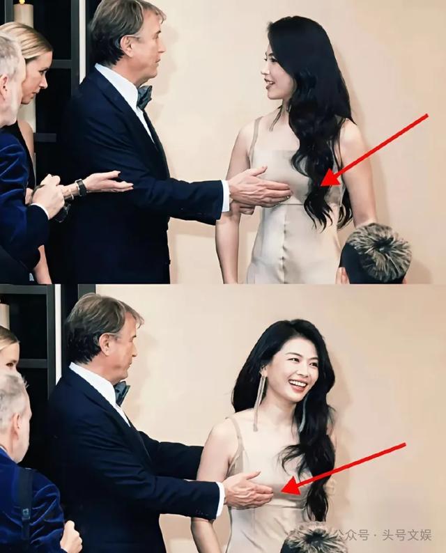 刘涛被袭胸,真的很心疼